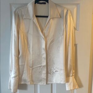 Elegant Cream Button-Up Blouse